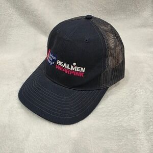 Hit Wear American Cancer Society Real Men Wear Pink Trucker Hat Black Snapback